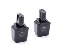 vhbw 2 x NiMH Batterie 2100mAh (9.6V) pour outils Bosch GBM 9, 6VESP, GBM 9, 6VES comme 2607300002, BH-964N