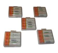 vhbw 20x Batterie AAA micro compatible avec Motorola ME 4251, 4056, 4051 téléphone fixe sans fil (1000mAh, 1,2V, NiMH) orange / blanc