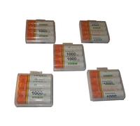 vhbw 20x Batterie AAA micro compatible avec Panasonic KX-TG6522, KX-TG6591 téléphone fixe sans fil (1000mAh, 1,2V, NiMH) orange / blanc