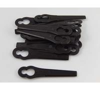 vhbw 20x Lames compatible avec Bosch ALM 28, ART 23 Accutrimm, ALM 30 taille gazon - Lames de rechange, noir, plastique