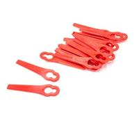 vhbw 20x Lames compatible avec Florabest FRT 18 A, FAT 18 B2, FRT 18 A1, FAT 18 B32 taille gazon - Lames de rechange, rouge, plastique