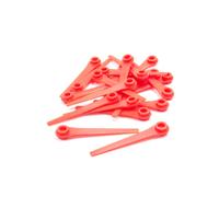 vhbw 20x Lames compatible avec Gardena AccuCut 2417-20, 2417 taille gazon - Lames de rechange, rouge, plastique
