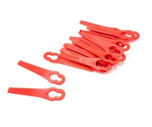 vhbw 20x Lames remplacement pour Bosch F016F03322, F016800183 pour taille gazon - Lames de rechange, rouge, plastique