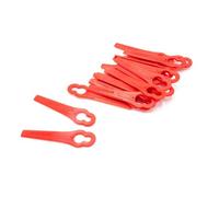 vhbw 20x Lames remplacement pour McCulloch NLO03, 0577616330 pour taille gazon - Lames de rechange, rouge, plastique