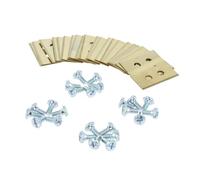 vhbw 24x Lames compatible avec Mammotion Luba Mini tondeuse - Lames de rechange, or / argenté, acier (revêtement en titane)