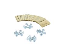 vhbw 24x Lames compatible avec Mammotion Luba Mini tondeuse - Lames de rechange, or / argenté, acier (revêtement en titane)