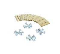 vhbw 24x Lames compatible avec Mammotion Yuka Mini tondeuse - Lames de rechange, or/argenté, acier (revêtement en titane)