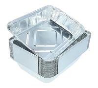 vhbw 25x Barquette Compatible avec Jamestown Barbecue - Aluminium réutilisable, résiste à la Chaleur Max. 600°C, Aluminium, 22 x 15 x 4 cm