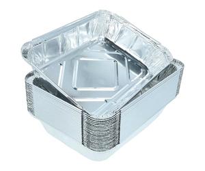 vhbw 25x Barquette Compatible avec Weber Barbecue - Aluminium réutilisable, résiste à la Chaleur Max. 600°C, Aluminium, 22 x 15 x 4 cm