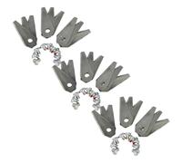 vhbw 27x Lames compatible avec Bosch Indego 1000 Connect, 1200, 1000, 1100 Connect tondeuse - Lames de rechange, argenté, acier