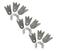 vhbw 27x Lames compatible avec Bosch Indego 350, 1300, 400, 350 Connect, 1200 Connect tondeuse - Lames de rechange, argenté, acier