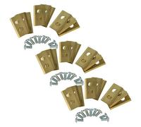 vhbw 27x Lames compatible avec Kress Mission KR236E | Nano KR100, Nano KR101E tondeuse - Lames de rechange, or, acier (revêtement en titane)