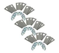 vhbw 27x Lames compatible avec Scheppach RoBoCut XL600, L500, XXL900 tondeuse - Lames de rechange, argenté, acier inoxydable