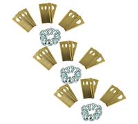 vhbw 27x Lames compatible avec Worx Landroid M1000 WG791E.1 tondeuse - Lames de rechange, or / argenté, acier (revêtement en titane)