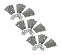 vhbw 27x Lames compatible avec Worx Landroid WR141E, WR142E, WR143E, WR153E tondeuse - Lames de rechange, argenté, acier