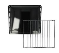 vhbw 2x 1x plaque de four, 1x grille (kit de 2 pièces) compatible avec Electrolux EKC6001, EKC60350, EKC603505, EKC60007 four - 42,2 x 37 x 4 cm