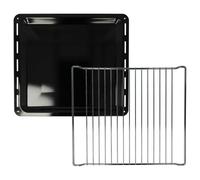 vhbw 2x 1x plaque de four, 1x grille (kit de 2 pièces) compatible avec Electrolux EKK511509, EKK6005, EKK601301, EKK601302 four - 42,2 x 37 x 2 cm