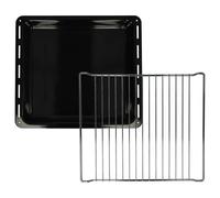 vhbw 2x 1x plaque de four, 1x grille (kit de 2 pièces) compatible avec Zanker 9440640****, 9440645****, 9440647**** four - 42,2 x 37 x 5 cm