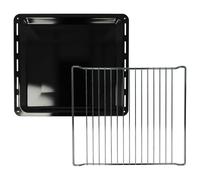 vhbw 2x 1x plaque de four, 1x grille (kit de 2 pièces) compatible avec Zanussi ZOU10301, ZOU10311, ZOU10311U, ZOU132, ZOU133 four - 42,2 x 37 x 2 cm