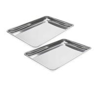 vhbw 2X Bac à Graisse pour Grill au gaz - bac de récupération, Acier INOX, capacité 9 L, Multi-usages