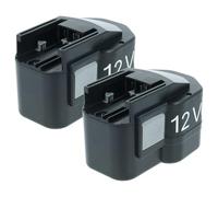 vhbw 2x NiMH batterie 1500mAh (12V) pour outil électrique outil Powertools Tools AEG BDSE 12T, BEST 12BBPB, BEST 12X, BS2E 12T, SB2E 12, WBE2E 12