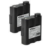 vhbw 2X Batterie Compatible avec Alan/Midland GXT-450, GXT-444, GXT-500, GXT-300, GXT-400, GXT-325 Radio Talkie-walkie (700mAh, 6V, NiMH)