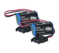 vhbw 2X Batterie Compatible avec Allen Bradley PLC-5VME, PLC-5/60, SLC-5/01, SLC-150, SLC-100 système de contrôle (1000mAh, 3V, Li-MnO2)