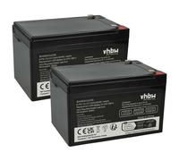 vhbw 2x Batterie compatible avec APC SUVS650I, BP650SI, SC620, SUVS650, SU620NET, Smart-UPS, BP650SUS, SU620INET, SC620I ASI (12Ah, 12V, AGM)