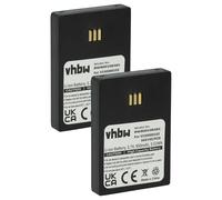 vhbw 2X Batterie Compatible avec Avaya DH4, IP63, WH1, 3740, 3725, 3720 téléphone Fixe sans Fil (950mAh, 3,7V, Li-ION) Noir