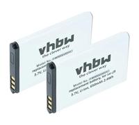 vhbw 2X Batterie Compatible avec Babymoov Touch Screen A014407 téléphone Portable (650mAh, 3,7V, Li-ION)