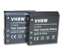 vhbw 2x Batterie compatible avec BenQ DC série E520, E530, P500, P600 appareil photo (950mAh, 3,6V, Li-ion)