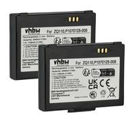 vhbw 2x Batterie compatible avec Bixolon SPP-R200II, SPP-R200/II, SPP-R200III, SPP-R200 scanner de code-barre POS (1100mAh, 7,4V, Li-ion)