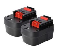 vhbw 2X Batterie Compatible avec Black & Decker Firestorm FS1200D, FS1202D, FS12PS, FS1200D-2, FS1202BN Outil électrique (1500 mAh, NiMH, 12 V)