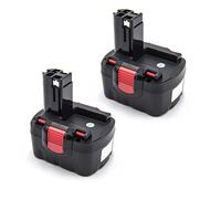vhbw 2X Batterie Compatible avec Bosch GDR 4 V-LI, GHO 14.4VH, GDS 14.4V, GHO 14.4V, GDR 14.4V, GDR 4 V Outil électrique (1500 mAh, NiMH, 14,4 V)