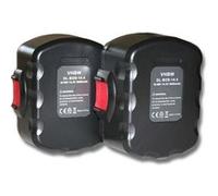 vhbw 2x Batterie compatible avec Bosch GDR 4 V-LI, GHO 14.4VH, GDS 14.4V, GHO 14.4V, GDR 14.4V, GDR 4 V outil électrique (3000 mAh, NiMH, 14,4 V) G