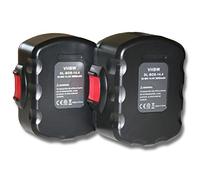 vhbw 2X Batterie Compatible avec Bosch GSB 14.4, GLI 14.4V, GSR 14.4V-2B, GST 14.4V, GSR 14.4, GSR 14.4V Outil électrique (3000 mAh, NiMH, 14,4 V)
