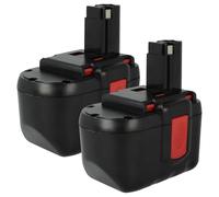 vhbw 2x NiMH batterie 3000mAh (24V) pour outil électrique outil Powertools Tools Bosch GKS 24V, GLI 24V, GMC 24V, GSA 24V, GSA 24VE, GSB 24 VE-2