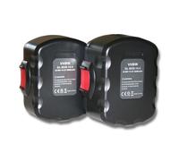 vhbw 2x Batterie compatible avec Bosch PDR 14.4V/N, PKS 14.4V, PSB 14, PSB 14.4V, PSR 14.4, PSR 14.4/N, PLI 14 outil électrique (3000 mAh, NiMH, 14,4 V)