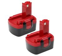 vhbw 2x Batterie compatible avec Bosch PDR 14.4V/N, PKS 14.4V, PSB 14, PSB 14.4V, PSR 14.4, PSR 14.4/N, PLI 14 outil électrique (2000 mAh, NiMH, 14,4 V)