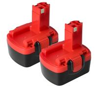 vhbw 2X Batterie Compatible avec Bosch PSR 140, PSR 14.4/N, PSR 14.4VE-2(/B), PSR 14.4, PSR 14.4-2 Outil électrique (1500 mAh, NiMH, 14,4 V)