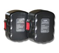 vhbw 2x Batterie compatible avec Bosch VE-2, VE-2 GSB, VPE-2 outil électrique (3000 mAh, NiMH, 14,4 V)