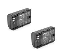 vhbw 2x Batterie compatible avec Canon EOS 80D, R5, R6, 7D Mark II, 70D, 90D, R, R7, 6D Mark II, R5 C, 7D appareil photo (1300mAh, 7,2V, Li-ion), puc