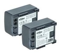 vhbw 2X Batterie Compatible avec Canon FS200, FS21, FS22, FS30, FS20, FS300 | caméra vidéo caméscope (800mAh, 7,2V, Li-ion) avec puce d'information
