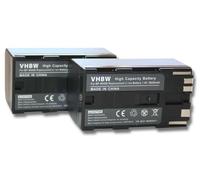 vhbw 2x Batterie compatible avec Canon HA H1S, XH G1S, XH A1, XH G1, XL2, XF300, XF305, XF100, XF105 caméra vidéo caméscope (2600mAh, 7,4V, Li-ion)