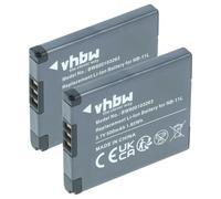 vhbw 2X Batterie Compatible avec Canon IXUS 185, 165, 275 HS, 160, 320 HS, 245 HS, 240 HS, 190, 265, 170, 157 Appareil Photo (500mAh, 3,7V, Li-ION)