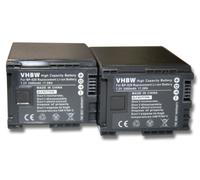 vhbw 2X Batterie Compatible avec Canon Legria FS46, FS406, HF100, HF10 caméra vidéo caméscope (2400mAh, 7,2V, Li-ION) avec Puce d'information - Remplacement pour BP-828