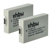 vhbw 2X Batterie Compatible avec Canon Legria HF R205, HF R206, HF R26, HF R27 caméra vidéo caméscope (800mAh, 3,7V, Li-ION) avec Puce d'information