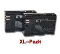 vhbw 2x Batterie compatible avec Canon poignée alimentation BG-E7, BG-9, BG-E6, BG-E13, BG-E14 (1300mAh, 7,4V, Li-ion), puce d'information