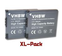 vhbw 2x Batterie compatible avec Canon PowerShot A3500 IS, A4000, ELPH 110 HS, A3500, A4000 IS, A4050 appareil photo (500mAh, 3,7V, Li-ion)