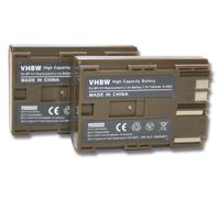 vhbw 2x Batterie compatible avec Canon Série FV FV30, FV300, FV100, FV200, FV40 Kit, FVM, FV40, FV300 Kit appareil photo (1300mAh, 7,2V, Li-ion)